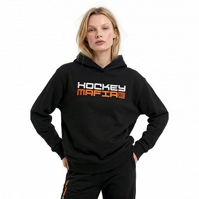 Женское худи  «Hockey Mafia» Серый принт на спине