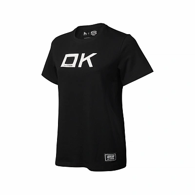 Футболка женская черная "ОК"