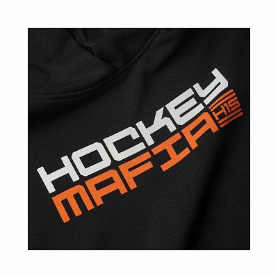 Женское худи  «Hockey Mafia» Серый принт на спине